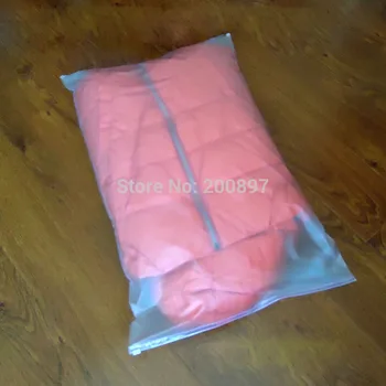 сумка для одежды из ПВХ с застежкой-молнией с прозрачными и матовыми сторонами 60 * 40 см, пластиковый пакет с застежкой-слайдером, 30 штук в партии