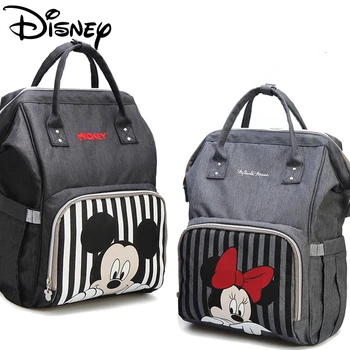 Сумка для подгузников Disney с Микки и Минни, рюкзак, Водонепроницаемый Рюкзак для мамы, сумки для подгузников, сумки для колясок, сумка для беременных, Детские сумки для путешествий на открытом воздухе