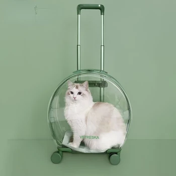 Сумка для тележки для домашних животных, Прозрачная сумка для кошек, Многофункциональная коробка для пузырей для домашних животных, Переносная космическая сумка для собак, сумка для переноски вещей, сумка для собак