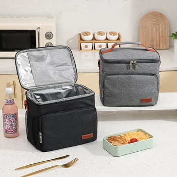 Термосумка для ланча на работу, пикник, сумка для еды Большой емкости, Изолированный контейнер, Портативный холодильник, сумка-холодильник, рюкзак