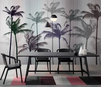 тропические растения, ручная роспись кокосовой пальмы, фон для дивана, настенная живопись, украшение дома, обои на заказ любого размера