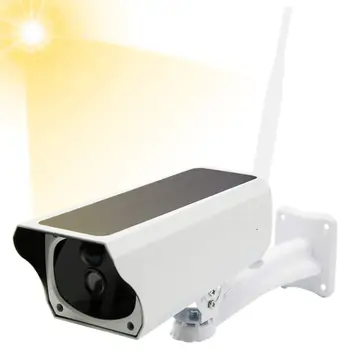 Уличная камера безопасности на солнечной батарее 1080P IP67 Водонепроницаемая WiFi IP-камера Ночного Видения PIR Датчик движения SD-карта Облачное хранилище