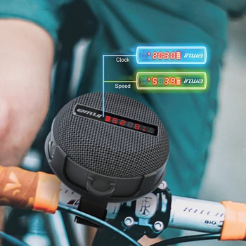 Умный СВЕТОДИОДНЫЙ цифровой дисплей беспроводной велосипедный спорт Bluetooth динамик открытый портативный водонепроницаемый сабвуфер hands-free/TF карта