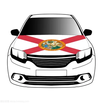 Флаги Флориды 3,3x5ft /5x7ft из 100% полиэстера, баннер на капоте автомобиля с усовершенствованной сублимационной печатью, флаг на крышке автомобиля + треугольная застежка