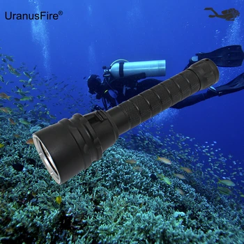 Фонарик для дайвинга, подводный фонарь для погружений 5x L2 XM-L2, светодиодный фонарик для подводного плавания, водонепроницаемый фонарик + 18650 Аккумулятор + USB зарядное устройство