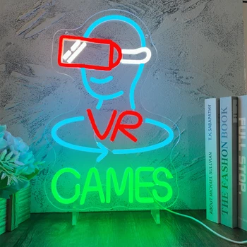 Форма игры VR Неоновый свет Светодиодная Неоновая лампа с питанием от USB Неоновые Вывески для спальни Детская Игровая зона Праздничное украшение для вечеринки