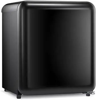 Холодильник- 1,7 куб.футов Мини-холодильник с морозильной камерой, Энергосберегающий, Малошумный, 48-литровый Компактный холодильник с одной дверцей, Регулируется