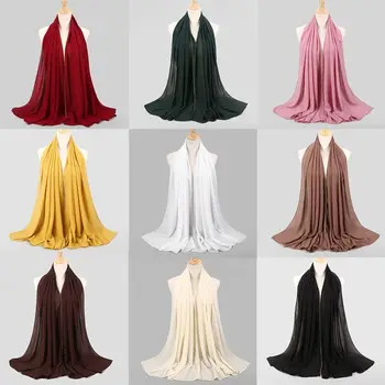 Шифоновая атласная бандана 70 * 180 см, головной платок, роскошный шейный платок для женщин