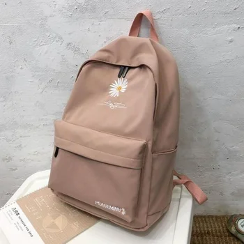 Школьная сумка для подростков, рюкзак для девочек, женские сумки для книг с принтом, школьная сумка для среднего класса, Большие черные Милые цветы, Нейлоновый рюкзак