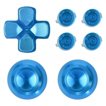 Экстремально Синие Металлические Кнопки для контроллера PS4, Алюминиевые Аналоговые Ручки Dpad Bullet Buttons для контроллера PS4 Всех моделей