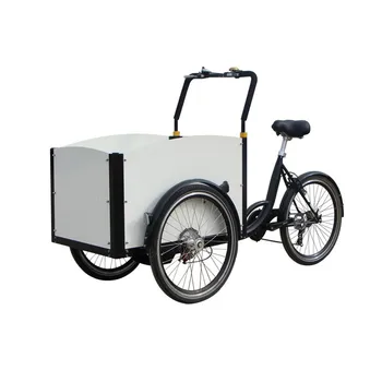 Электрический мобильный грузовой велосипед Для взрослых Трехколесный Семейный Детский скутер Торговая тележка Настраиваемая