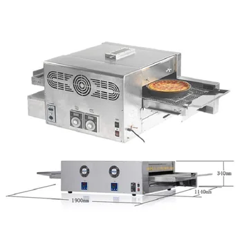 Электрический нагрев горячим воздухом 380 В, Столешница для пиццы, Ресторан, Электрическая Цепная печь для пиццы, Конвейерная лента, Печь для пиццы