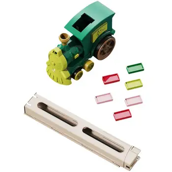 Электрический поезд Домино, игривый набор кубиков Домино, забавные игрушки для сборки и укладки электрического поезда Домино для детей, мальчиков и девочек