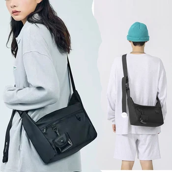 Японская сумка через плечо в стиле Харадзюку, Мужская функциональная сумка через плечо, Женская Повседневная сумка на груди, Модная